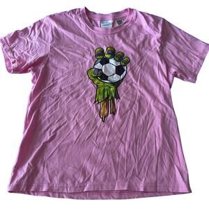 Port Authority Girls Pink Soccer T-Shirt - Size Small
